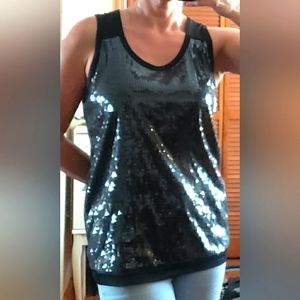 Simply Vera wang womens sequin tank size L